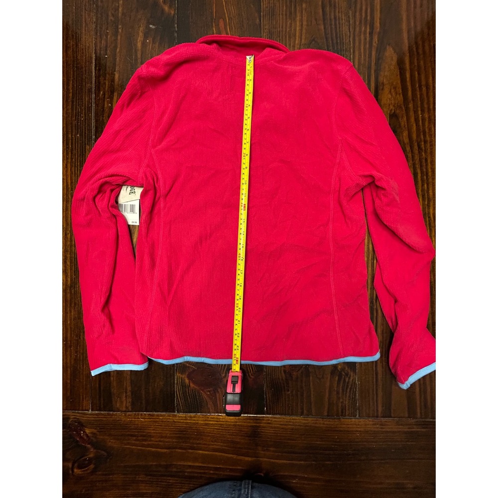 Rustic Ridge Womens Large Raspberry Pink Fleece Quarter Zip Pullover Waffle Knit - Picture 6 of 6